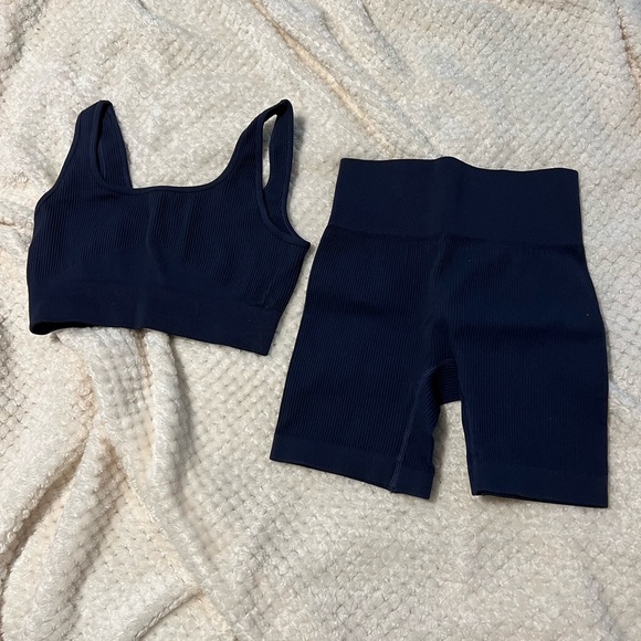 Navy Blue Workout Set (two piece set) - Picture 1 of 5